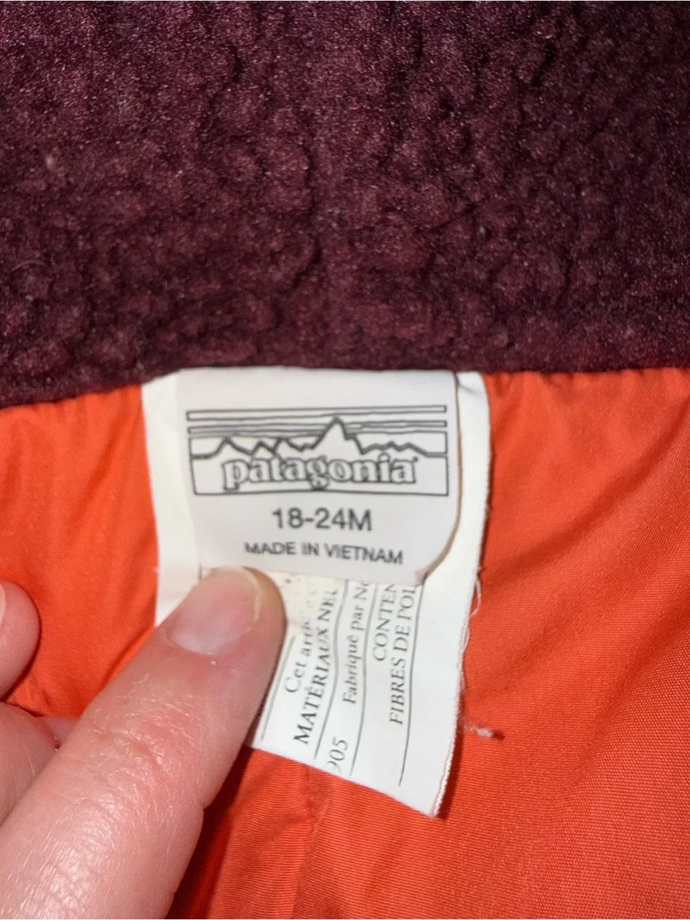 Patagonia Floral Hooded One-Piece Snowsuit in Burgundy and Red Accents